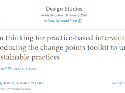 Design thinking for practice-based intervention